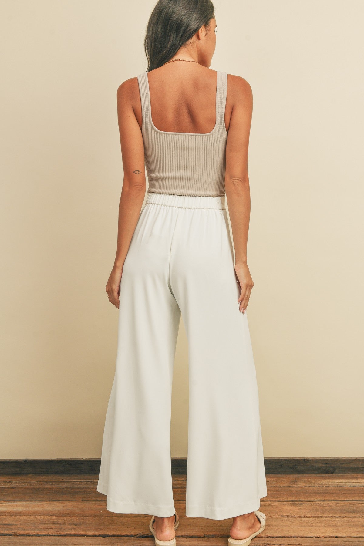 Ivory Wide Leg Pants