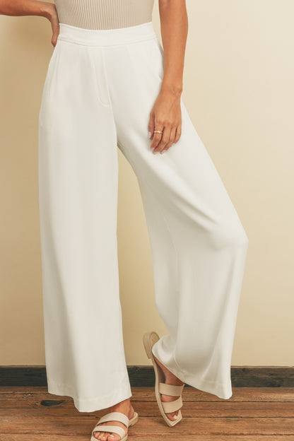 Ivory Wide Leg Pants