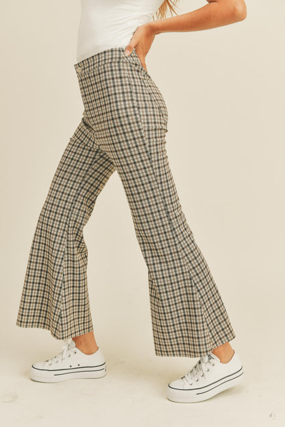 Plaid Flare Pants