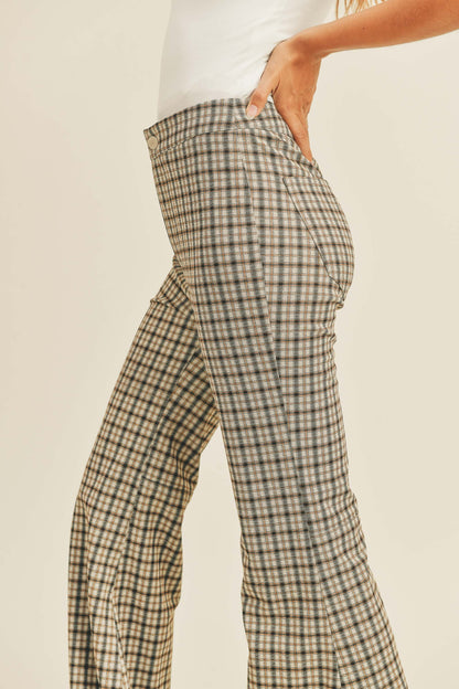 Plaid Flare Pants