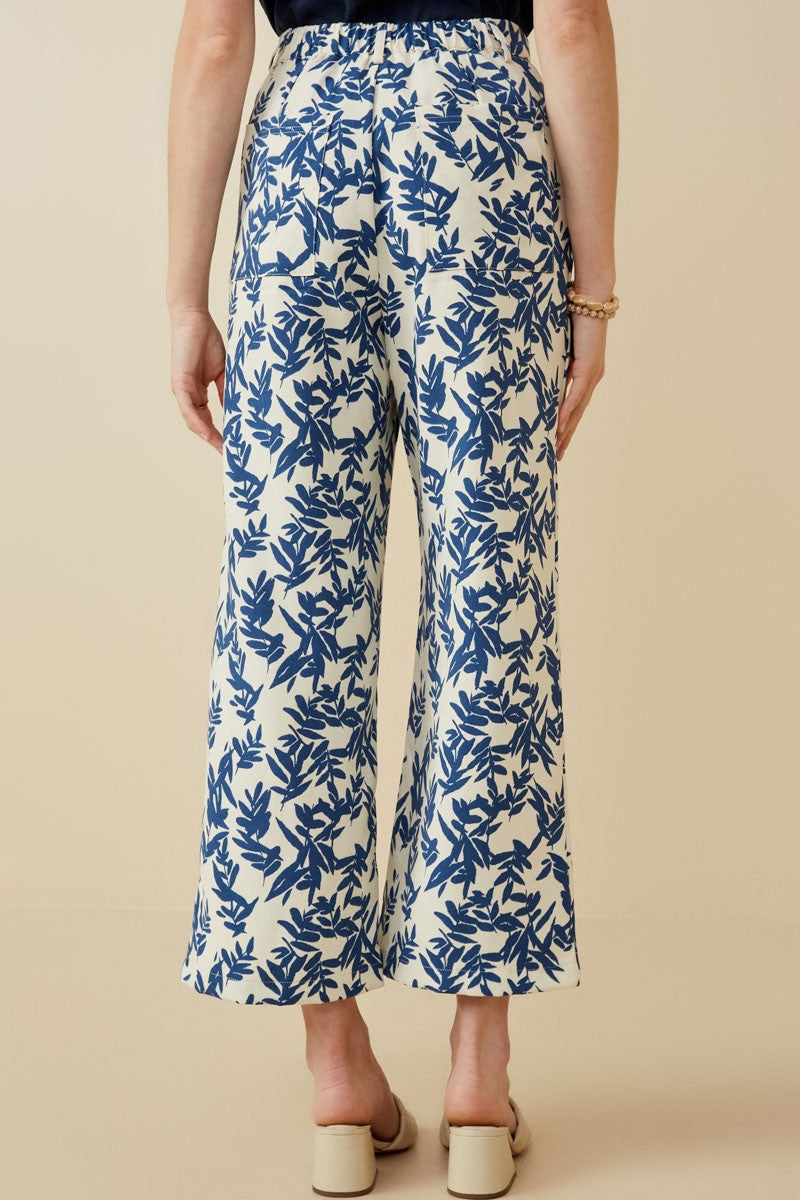 Floral Blue Pants