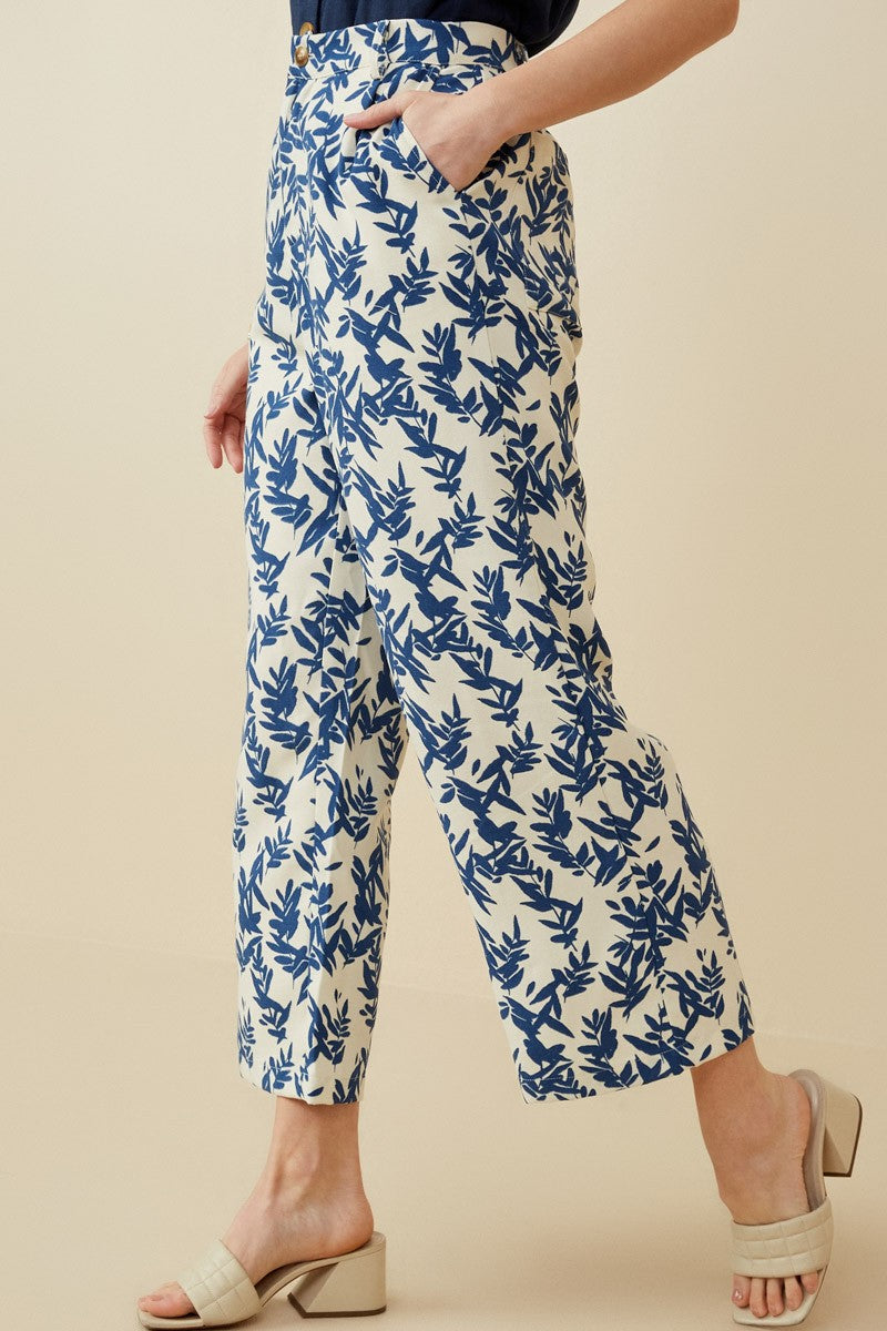 Floral Blue Pants