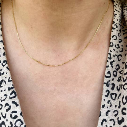 Paperclip Gold Filled Necklace