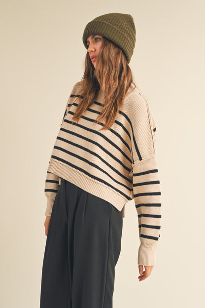 Tan Stripe Sweater