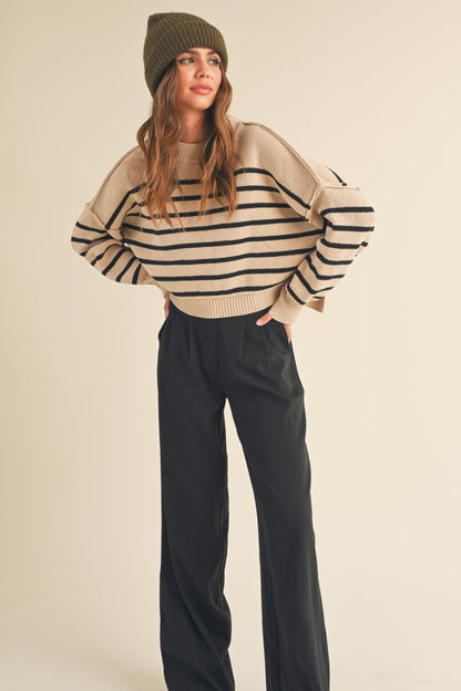 Tan Stripe Sweater