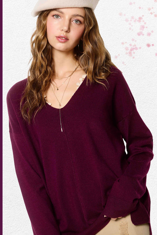 Berry Lightweight Sweater