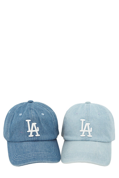 LA Baseball Cap - Light Denim