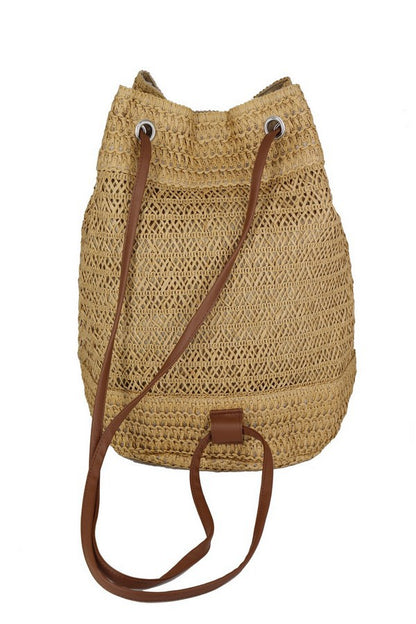 Crochet Backpack in Taupe