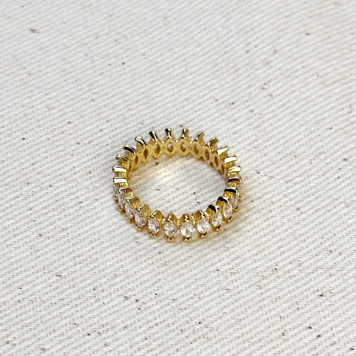 Marquise Eternity Ring 18k Gold Filled/Water Resistant