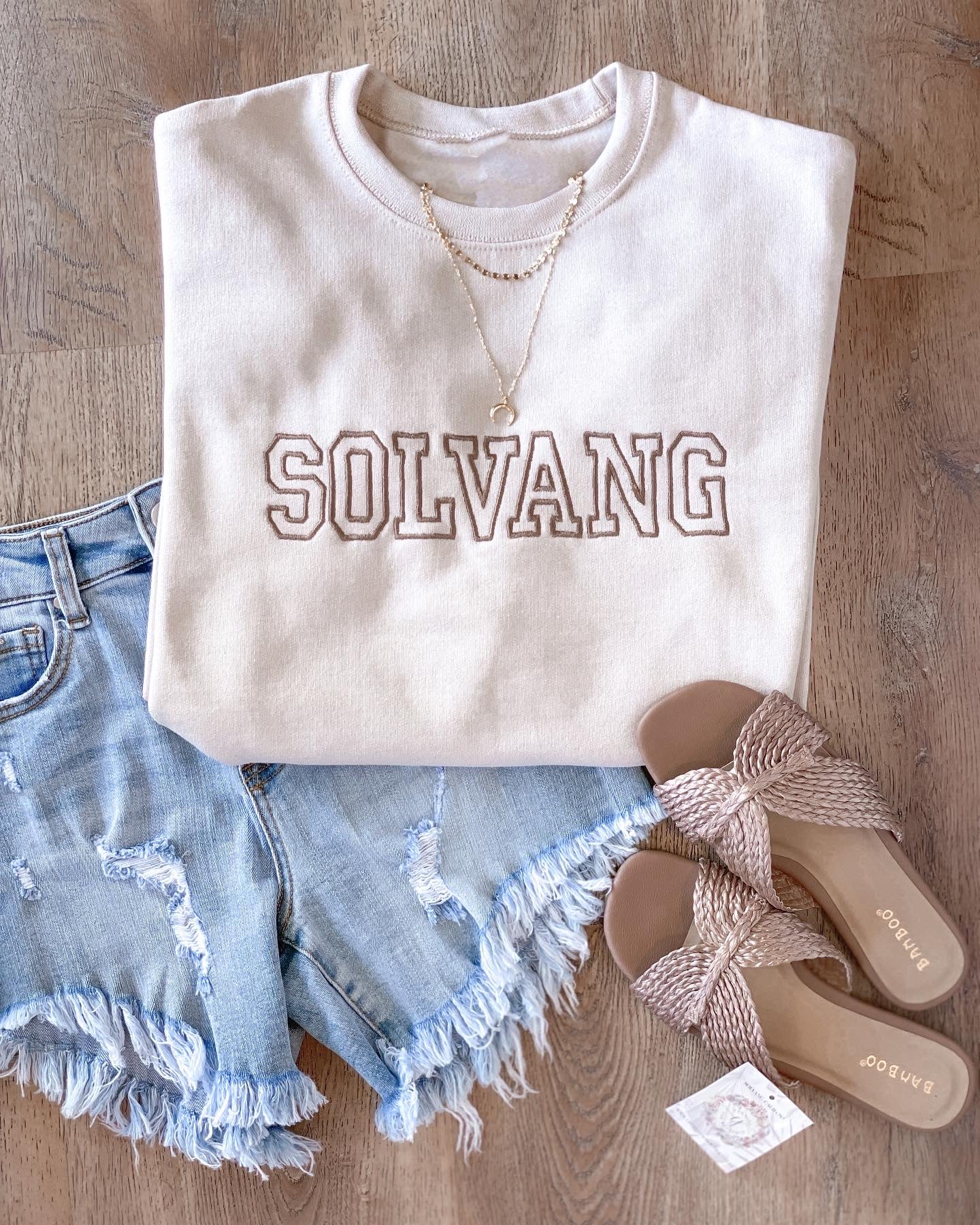 Solvang Embroidered Minimalist Crewneck