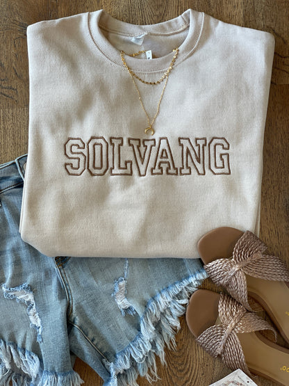 Solvang Embroidered Minimalist Crewneck