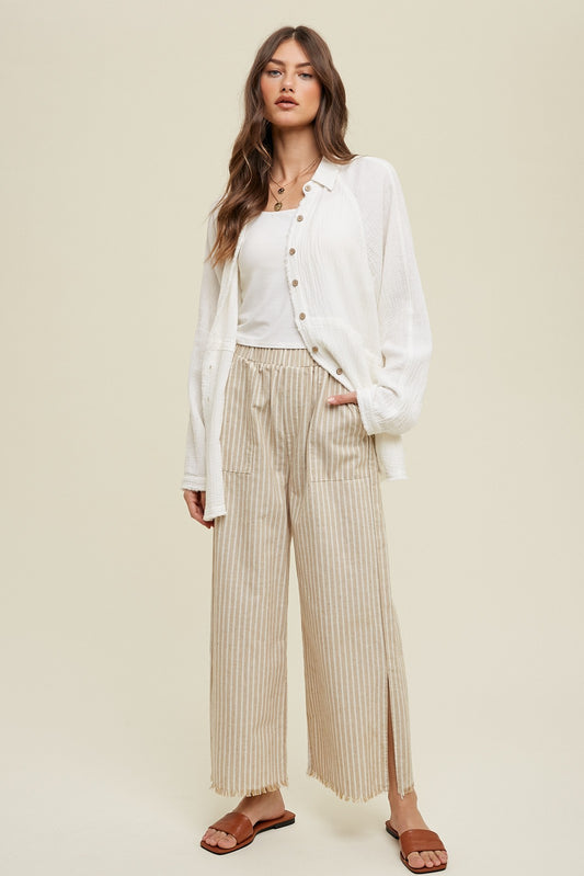 Striped Linen Pants