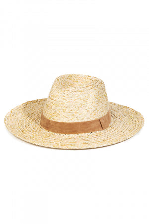 Straw & Suede Band Hat