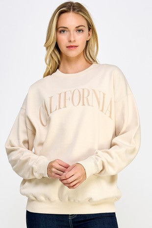 California Sweatshirt in Beige