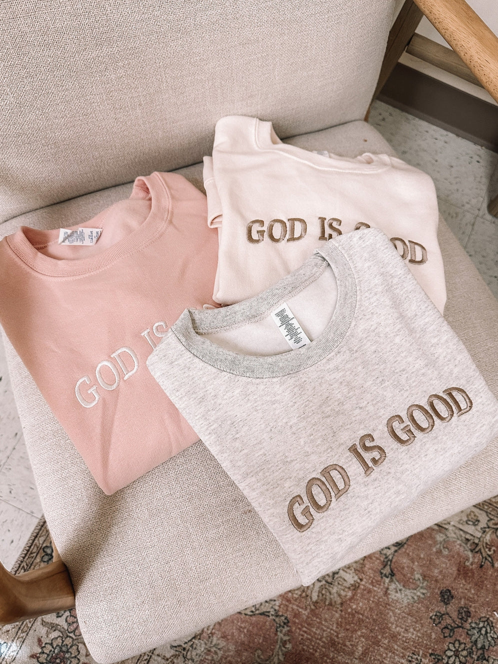 Grey GOD IS GOOD Sweatshirt