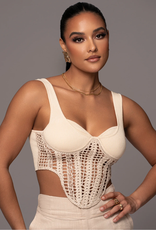 Catalina Crochet Corset Top