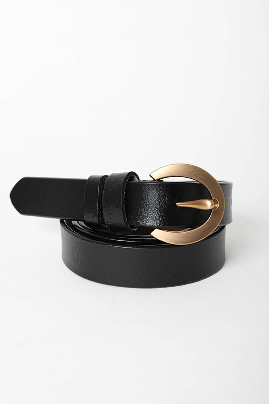 Genuine Leather Curved Waist Belt