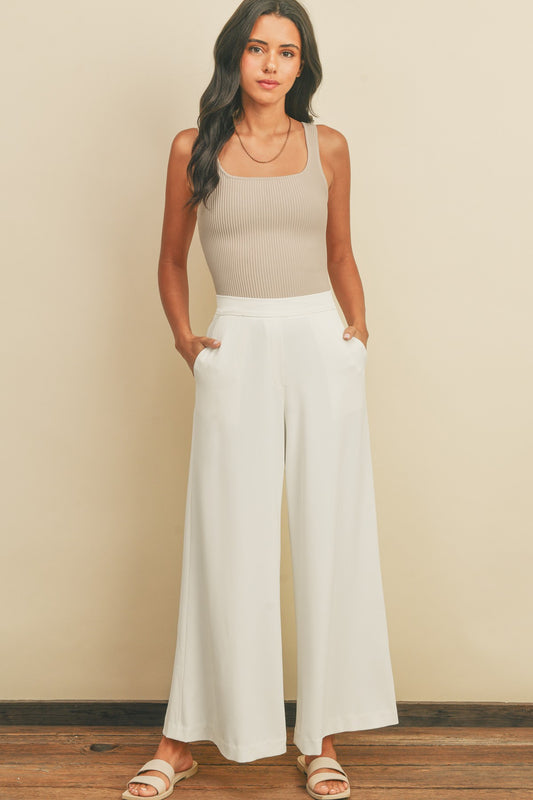 Ivory Wide Leg Pants