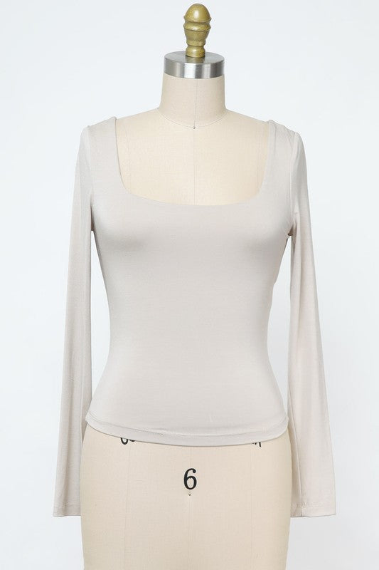 Essential Square Neck Long Sleeve